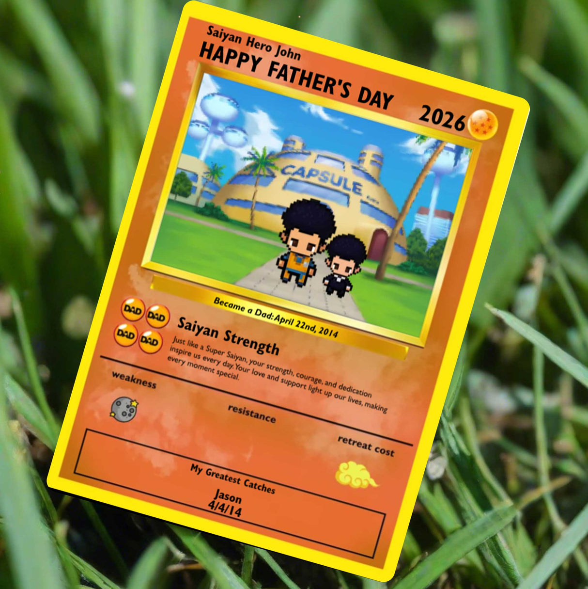 Super Saiyan Dad Card - Build Your Own