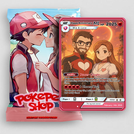 custom pokemon card maker couple Pokemon Anniversary Card, Custom Pokemon Card, Boyfriend Gift, Girlfriend Gift, Custom Pokemon Present